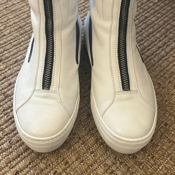 LITA by Ciara Fang White Front-Zip Hi-Top Sneakers – Size 6.5 / EU 37 - Picture 3 of 8